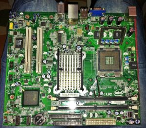 Picture of computer motherboard